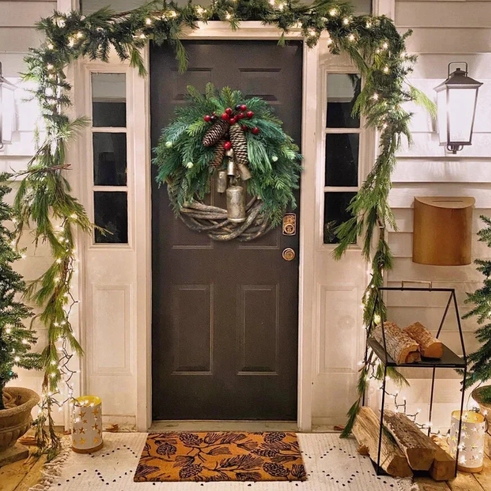 Couronne de Thanksgiving Rustique Bohème Design Fait Main Décoration de Porte