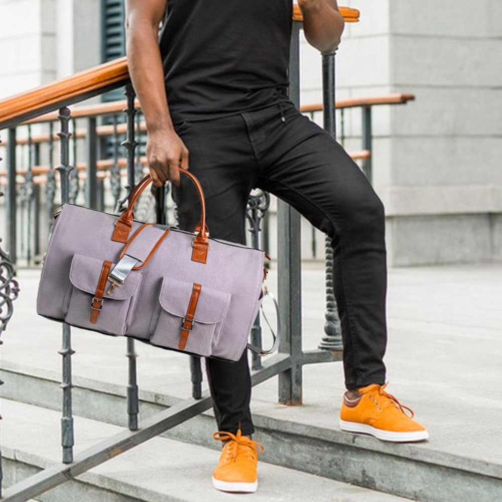 Torba podróżna typu duffel ze skóry, bagaż podręczny