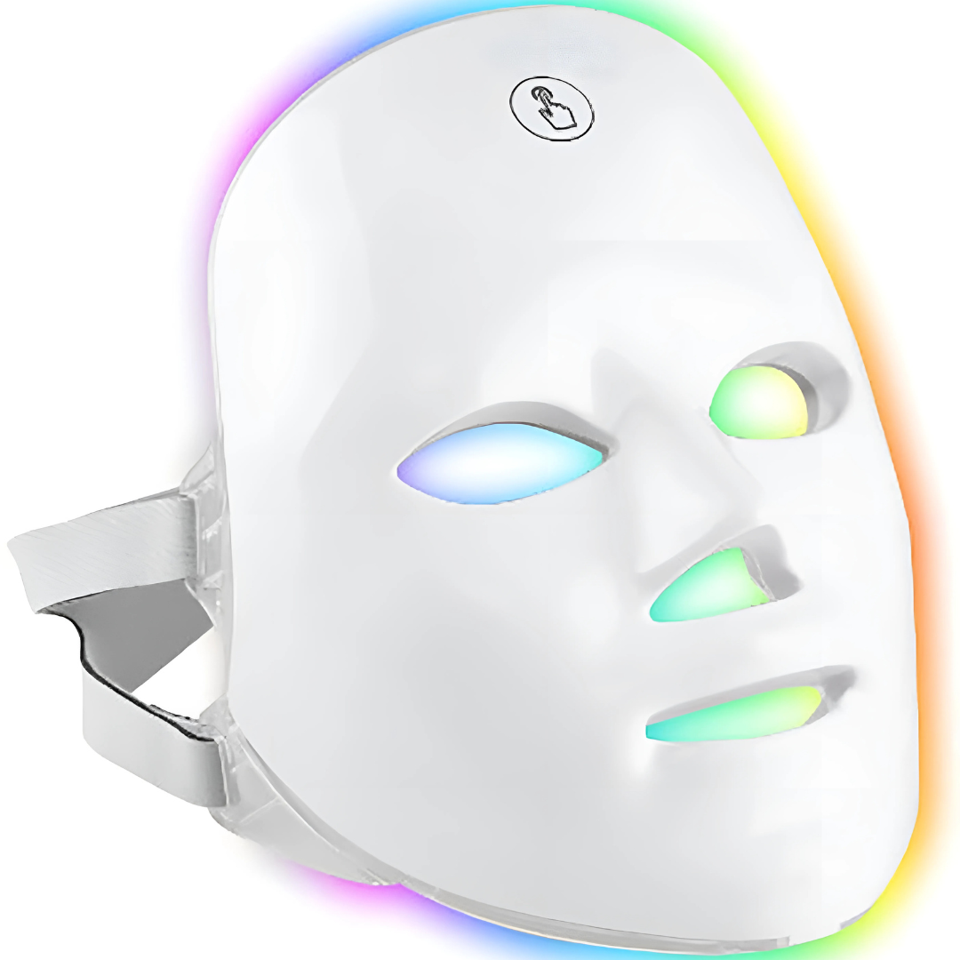 Máscara facial LED con terapia de luz para el cuello