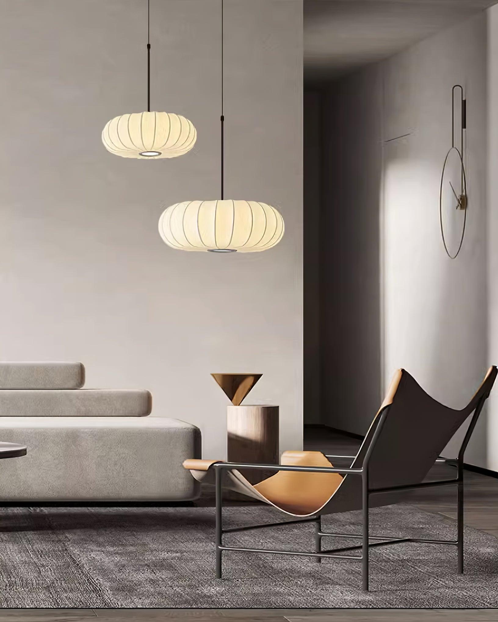 Pendant Light Fabric Minimalist Japanese Style