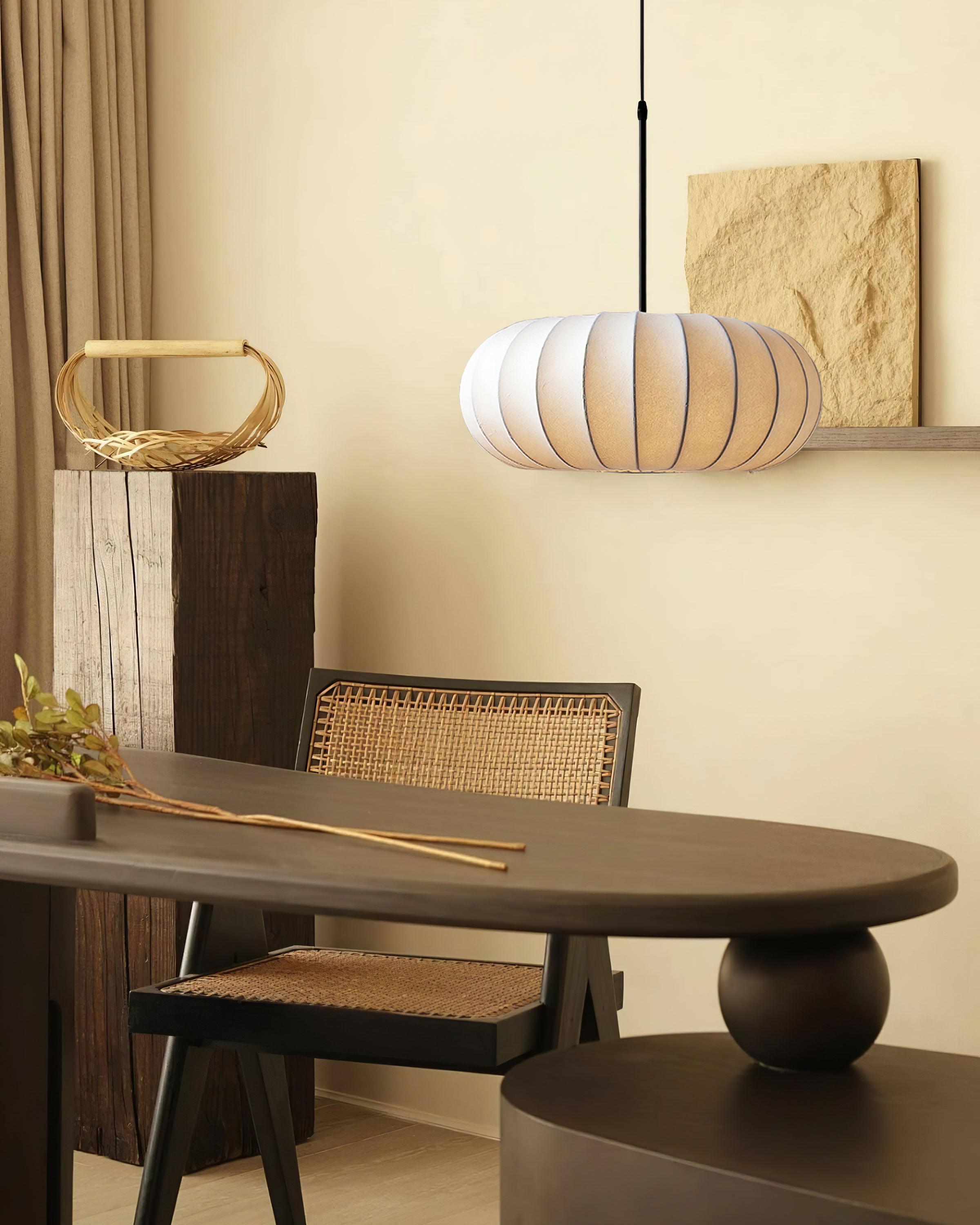 Pendant Light Fabric Minimalist Japanese Style