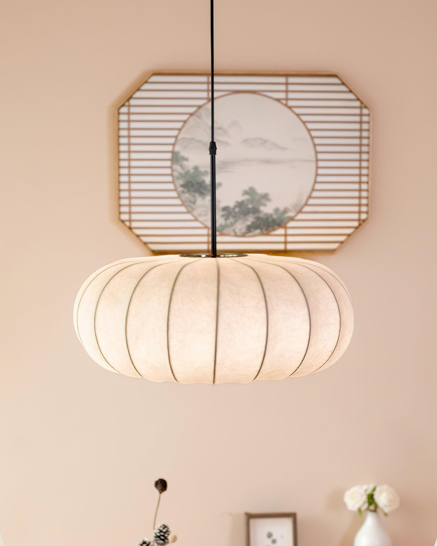 Pendant Light Fabric Minimalist Japanese Style