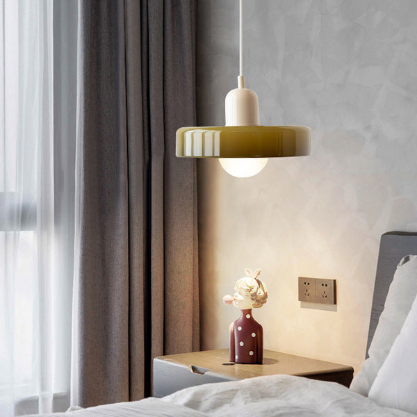 Lampada a sospensione in vetro colorato per case moderne