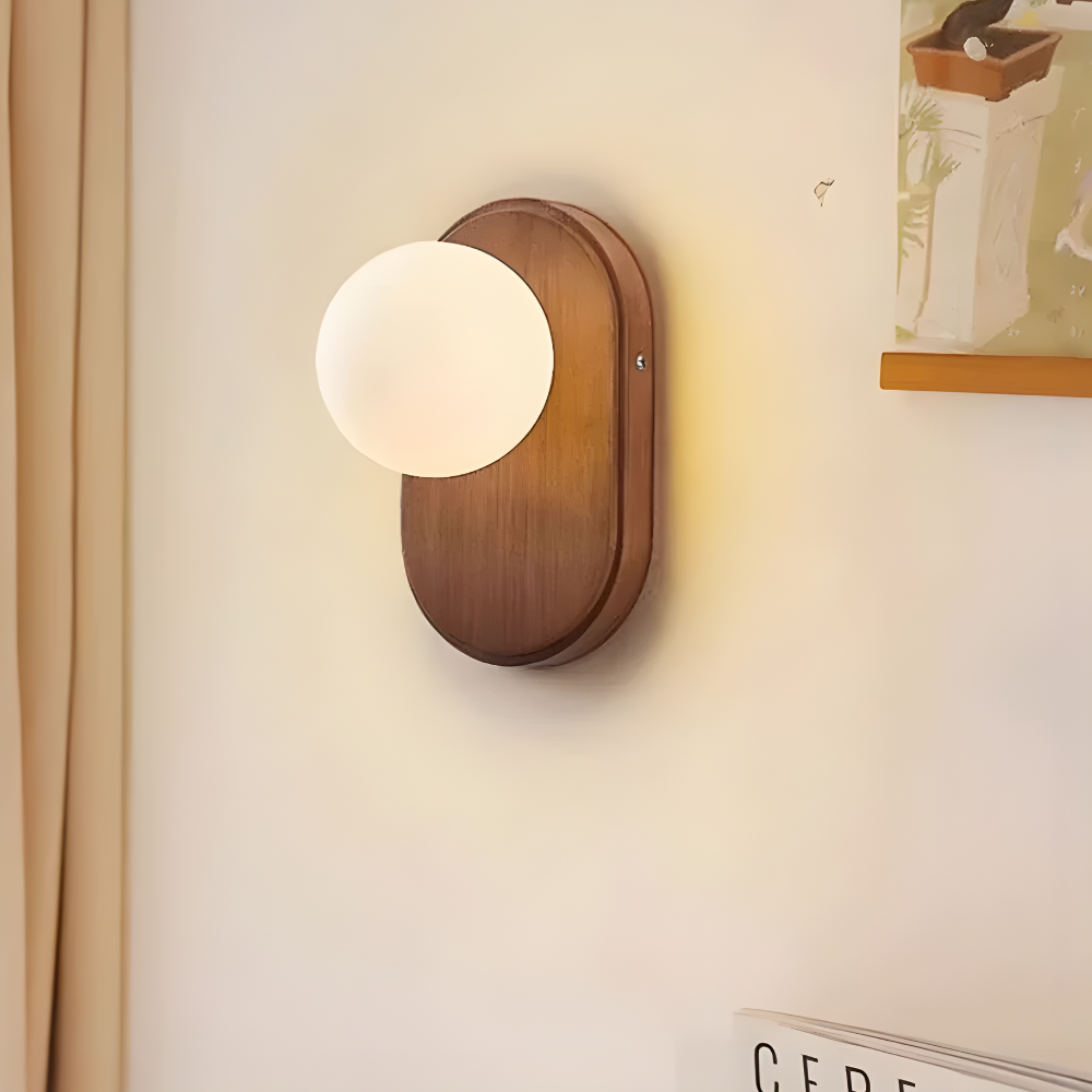 Applique da parete LED Luci Rustiche in legno e ferro Lampada da camera da letto calda
