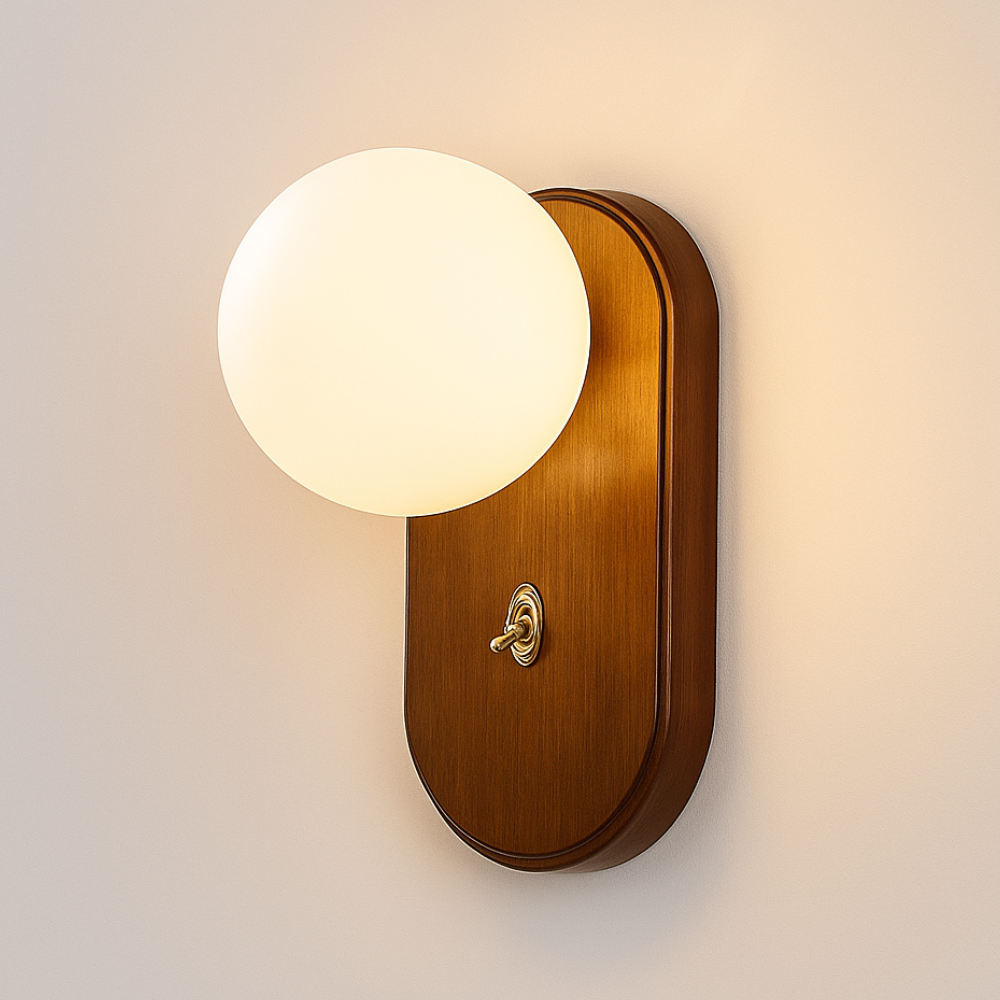 Wandlampe LED-Leuchten Rustikales Holz Eisen Warmes Schlafzimmerlampe