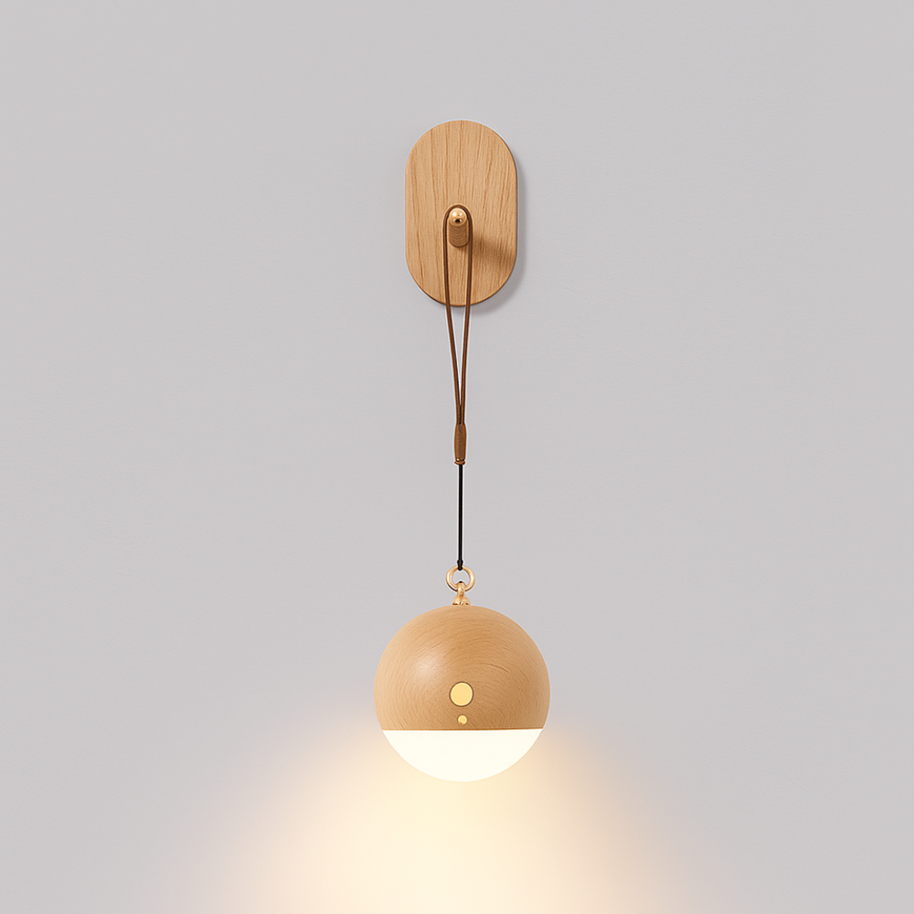 Wandlampe LED Modern Holz Touch-Steuerung Wiederaufladbare Lampe