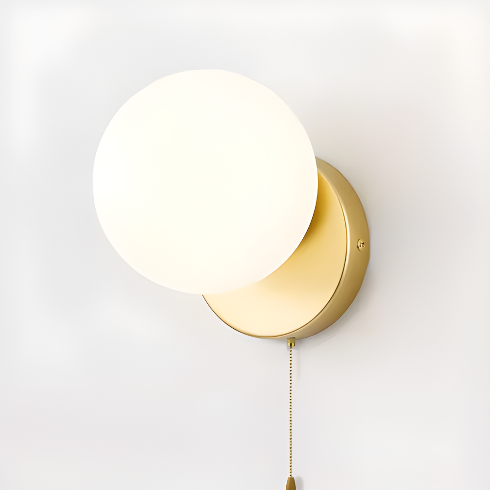 Applique da parete moderna con globo di vetro lampada LED da interno