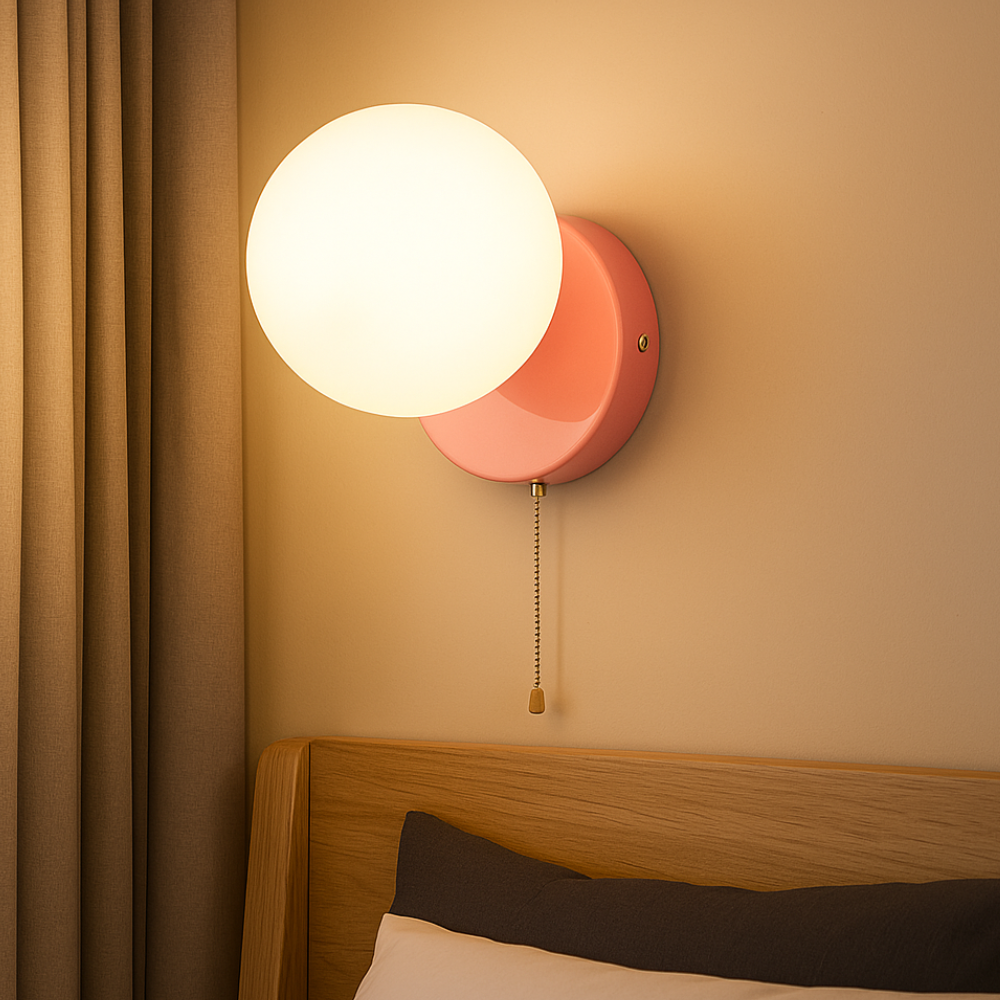 Applique da parete moderna con globo di vetro lampada LED da interno