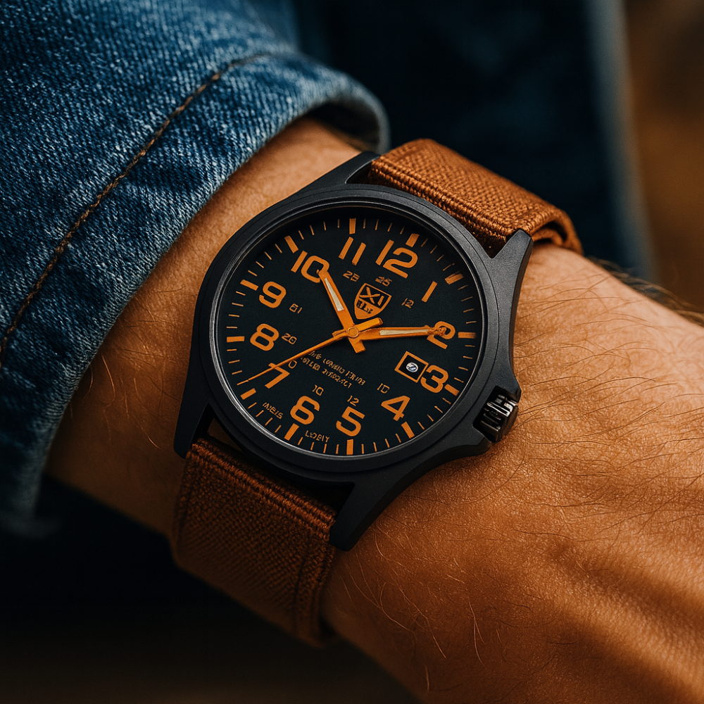 Reloj táctico militar resistente impermeable al aire libre brújula barómetro a prueba de golpes