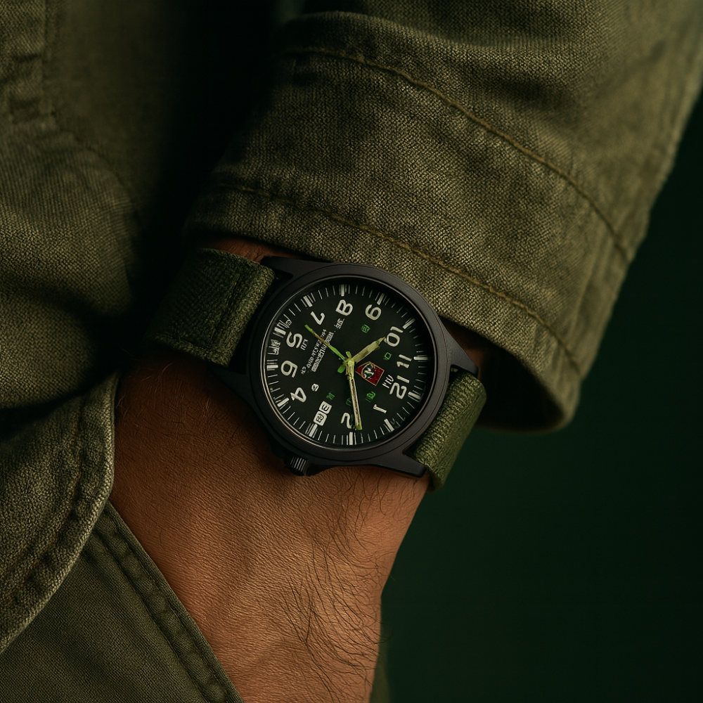 Reloj táctico militar resistente impermeable al aire libre brújula barómetro a prueba de golpes