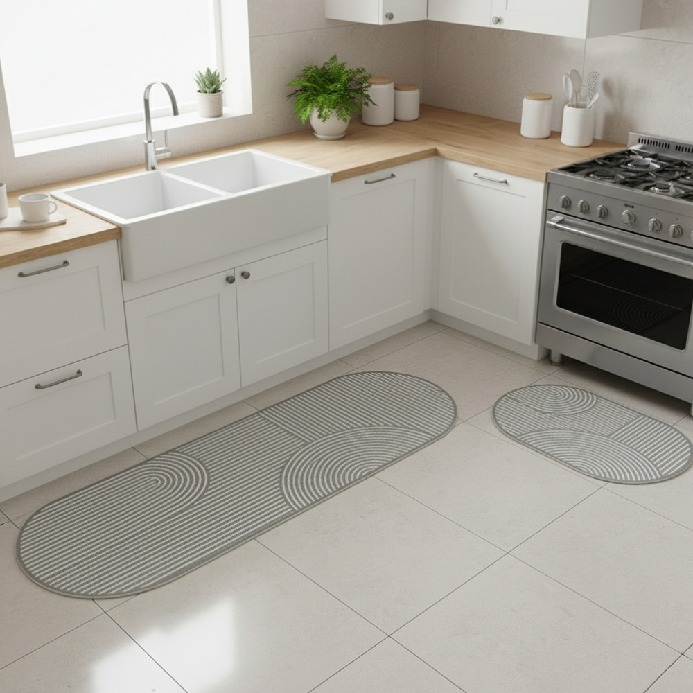 Alfombra de cocina antideslizante absorbente de agua lavable
