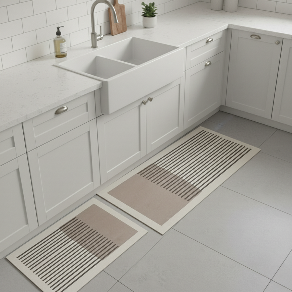 Alfombra de cocina antideslizante absorbente de agua lavable