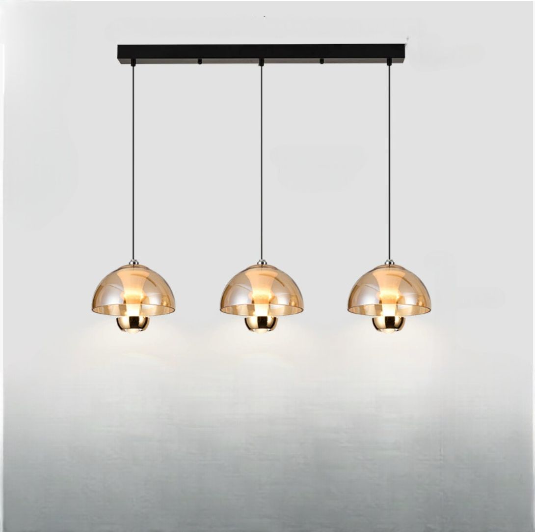Lampada a sospensione con paralume in vetro per cucina plafoniera