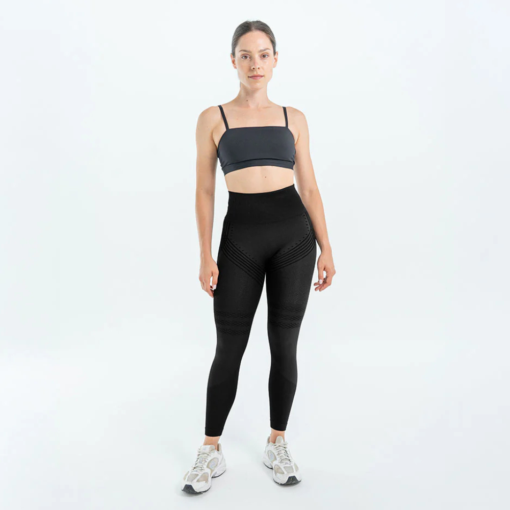 Leggings de gimnasio sin costuras para mujer, de cintura alta, control de abdomen, ajuste elástico