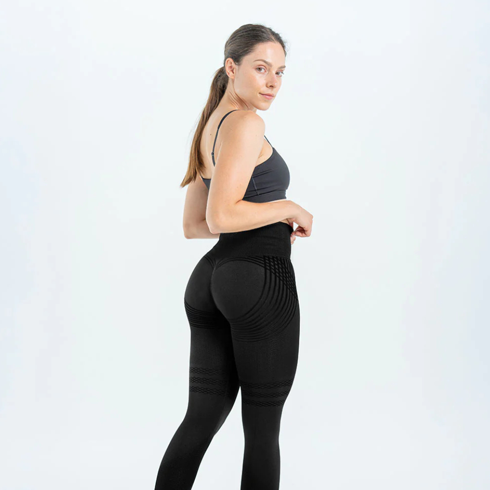 Damen Hohe Taille Nahtlose Fitness Leggings Bauchkontrolle Stretch Passform