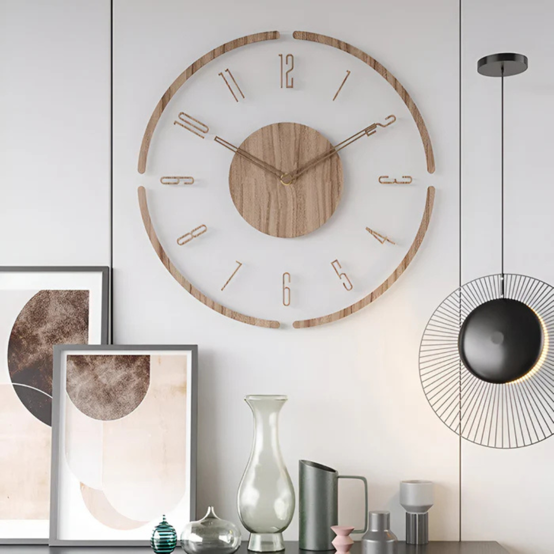 Wood Modern Silent Wall Clock