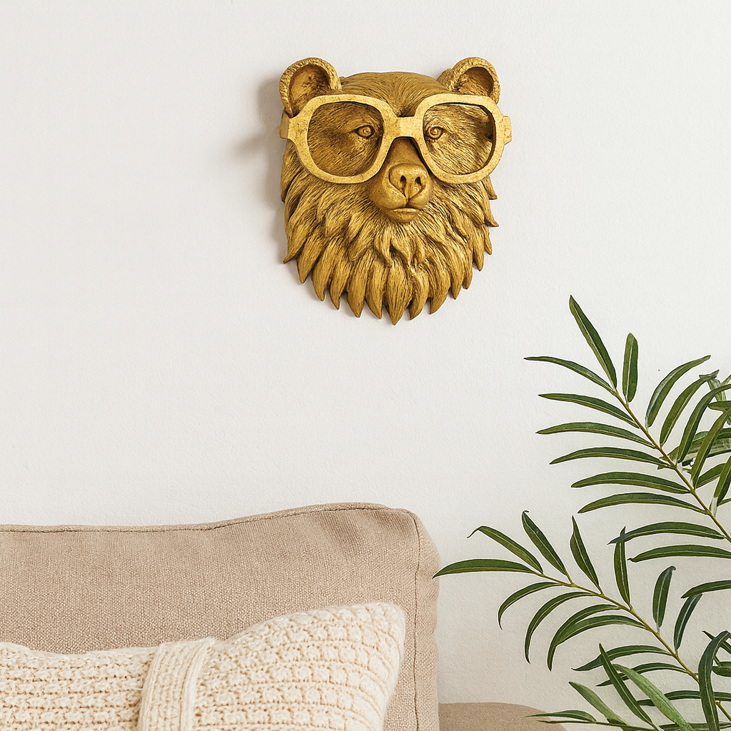 Wall Art Vintage Resin Animal Head Sculpture
