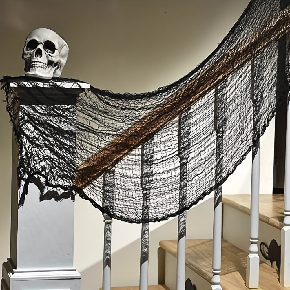 Decoración colgante de tela negra de poliéster para Halloween