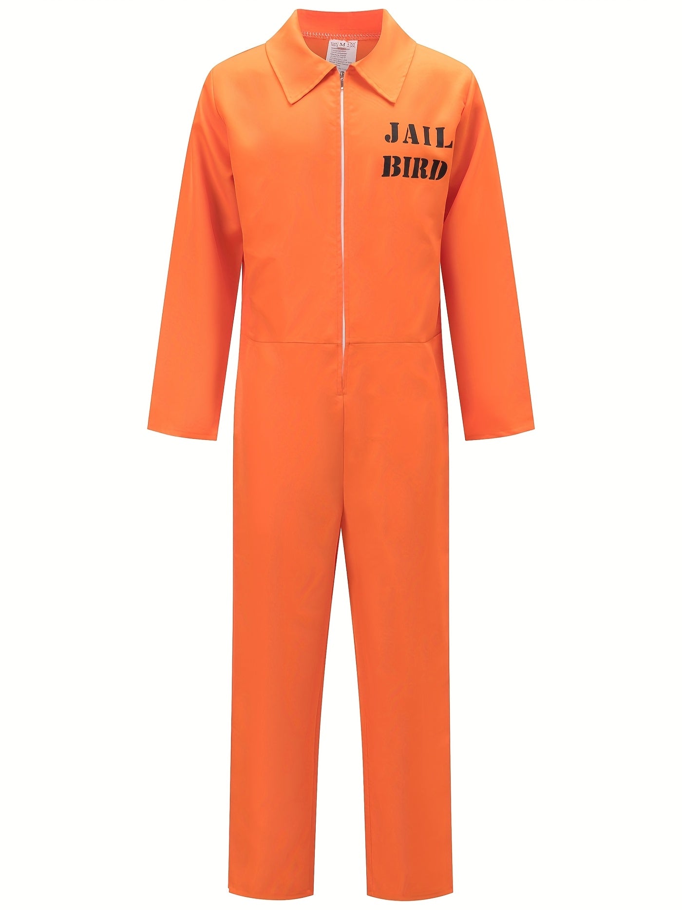 Disfraz de prisionero de Halloween para hombre con mono de manga larga | Divertido