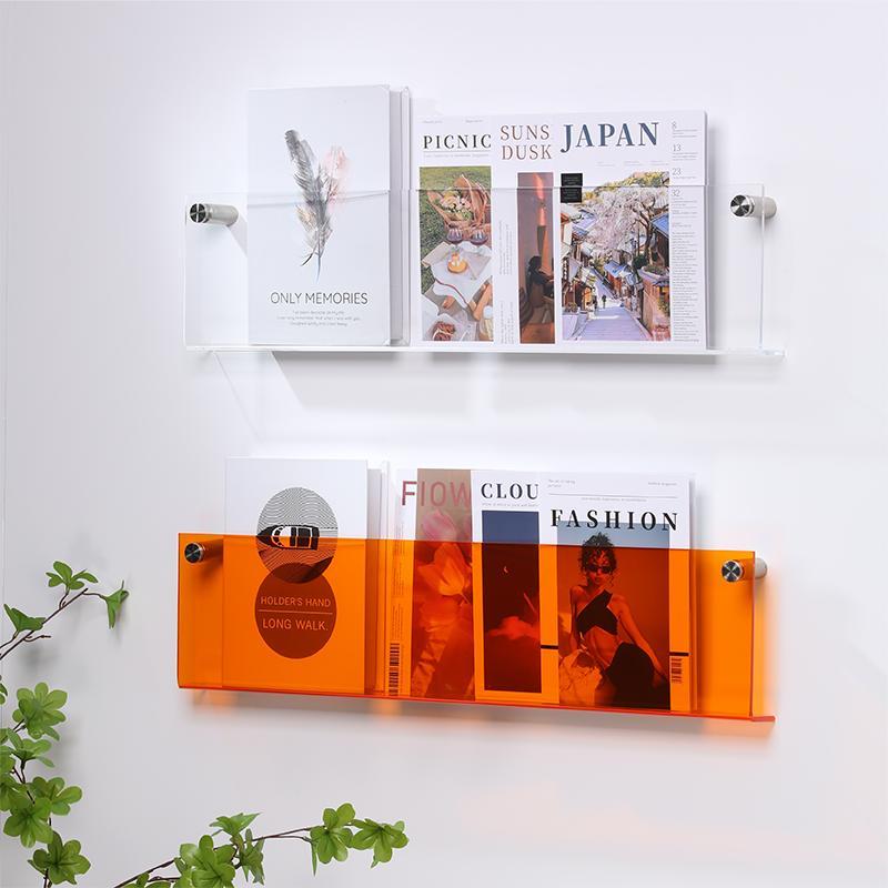Wall Shelf Clear Acrylic Magazine Holder