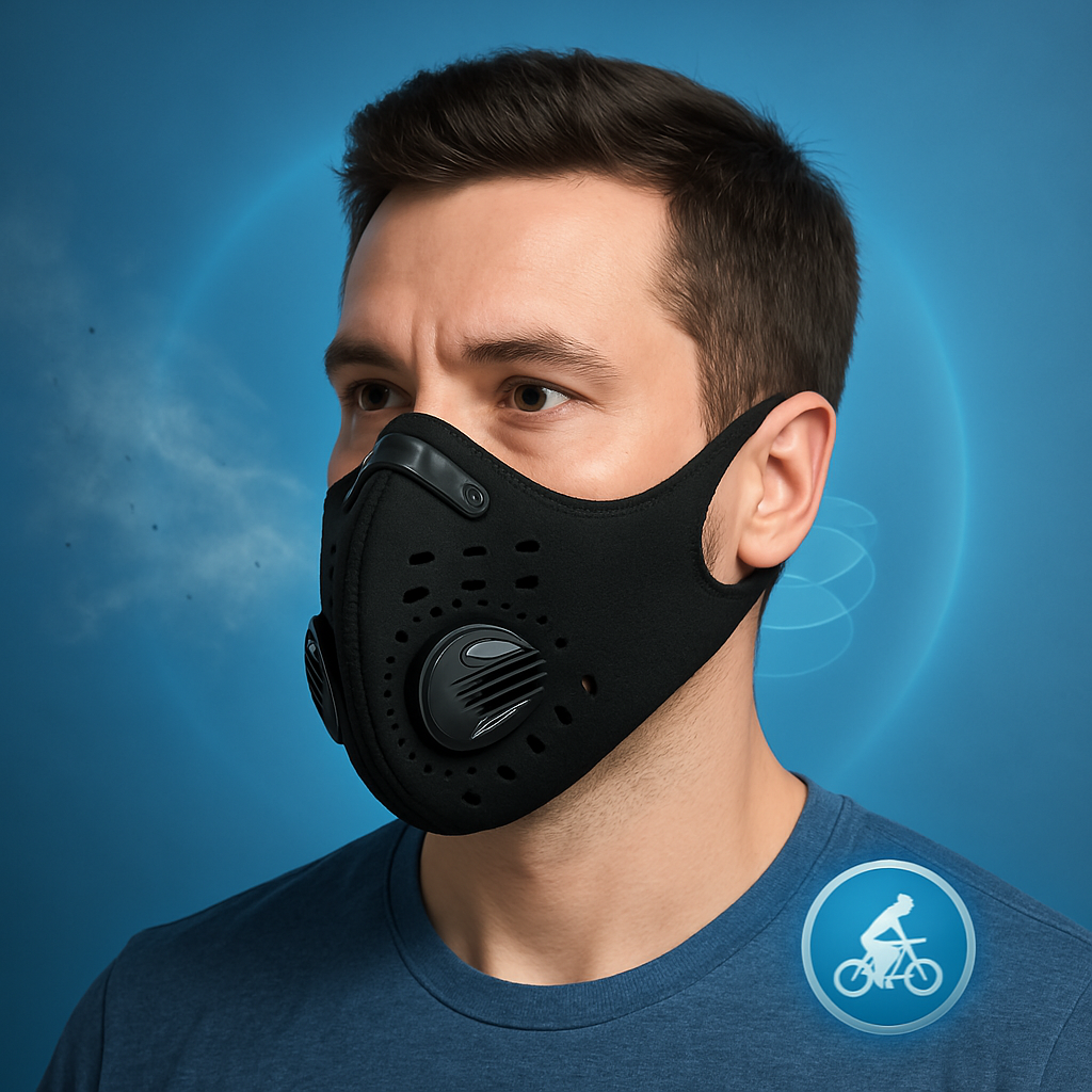 Maschera facciale traspirante in neoprene anti-inquinamento