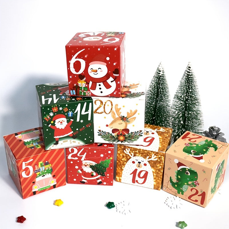 Set Calendario dell'Avvento Natalizio con Scatole Regalo