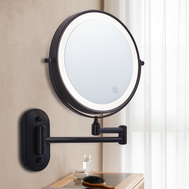 Wall Mirror with LED Light and Magnifier