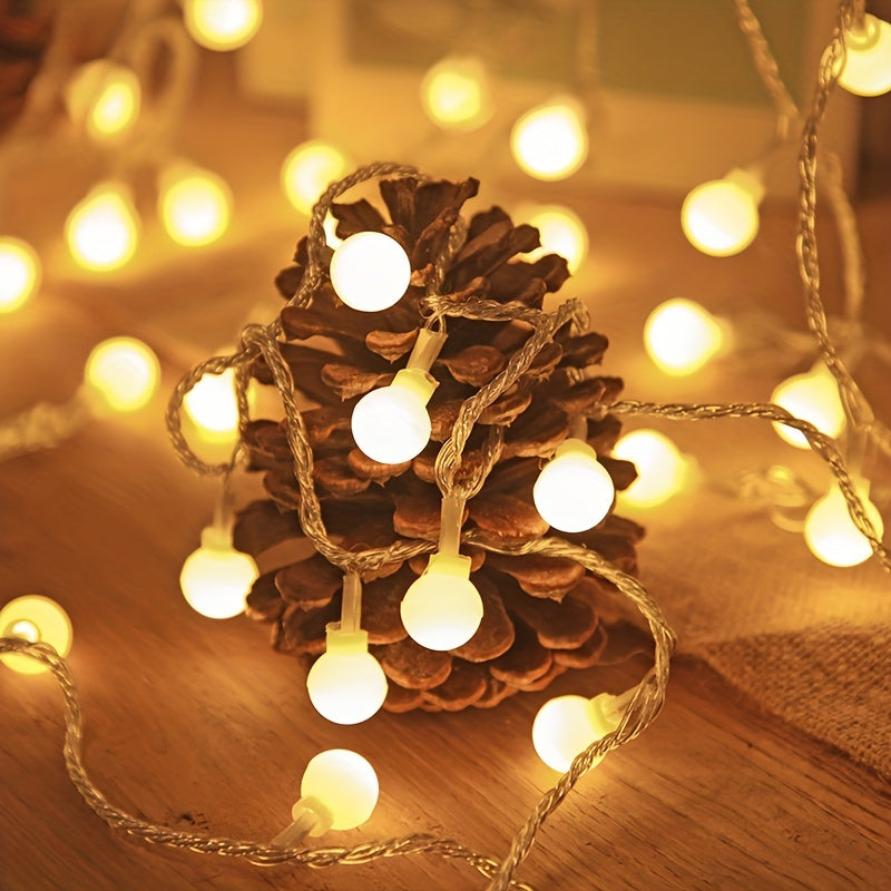 Outdoor String Lights Battery Powered Warm White