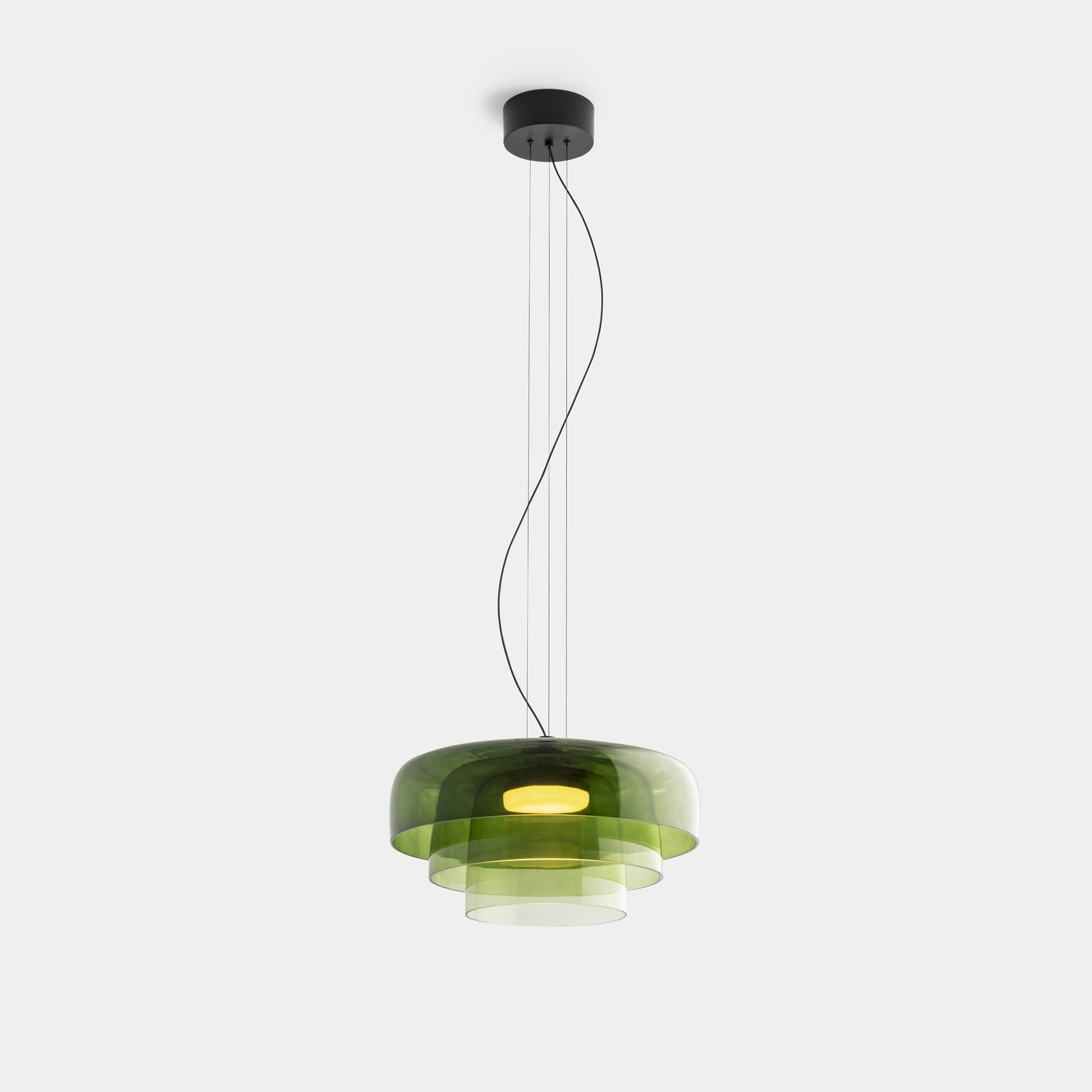 Lampada a sospensione in vetro per sala da pranzo