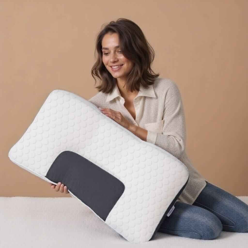 Almohada ortopédica de espuma viscoelástica para el cuello