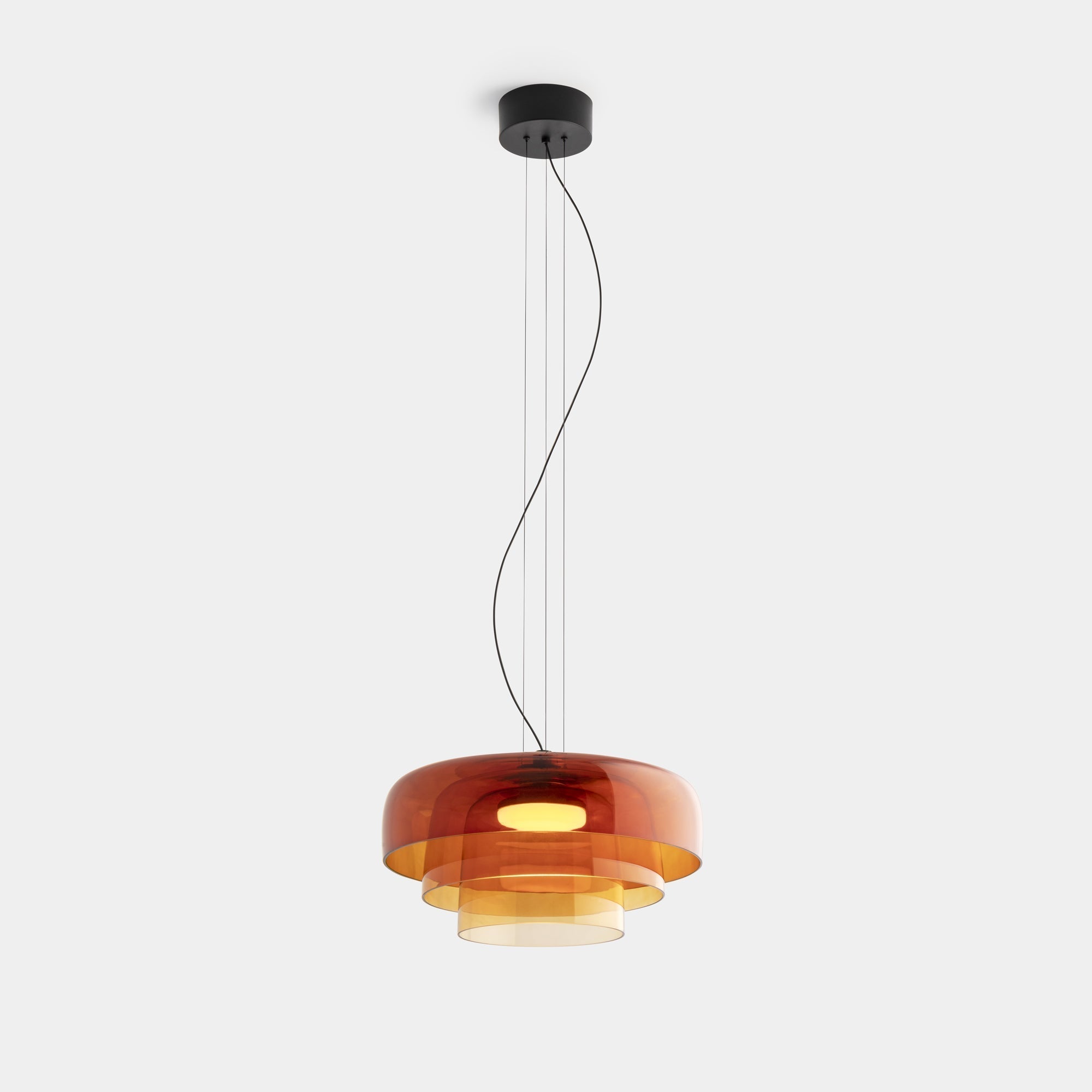 Lampada a sospensione in vetro per sala da pranzo