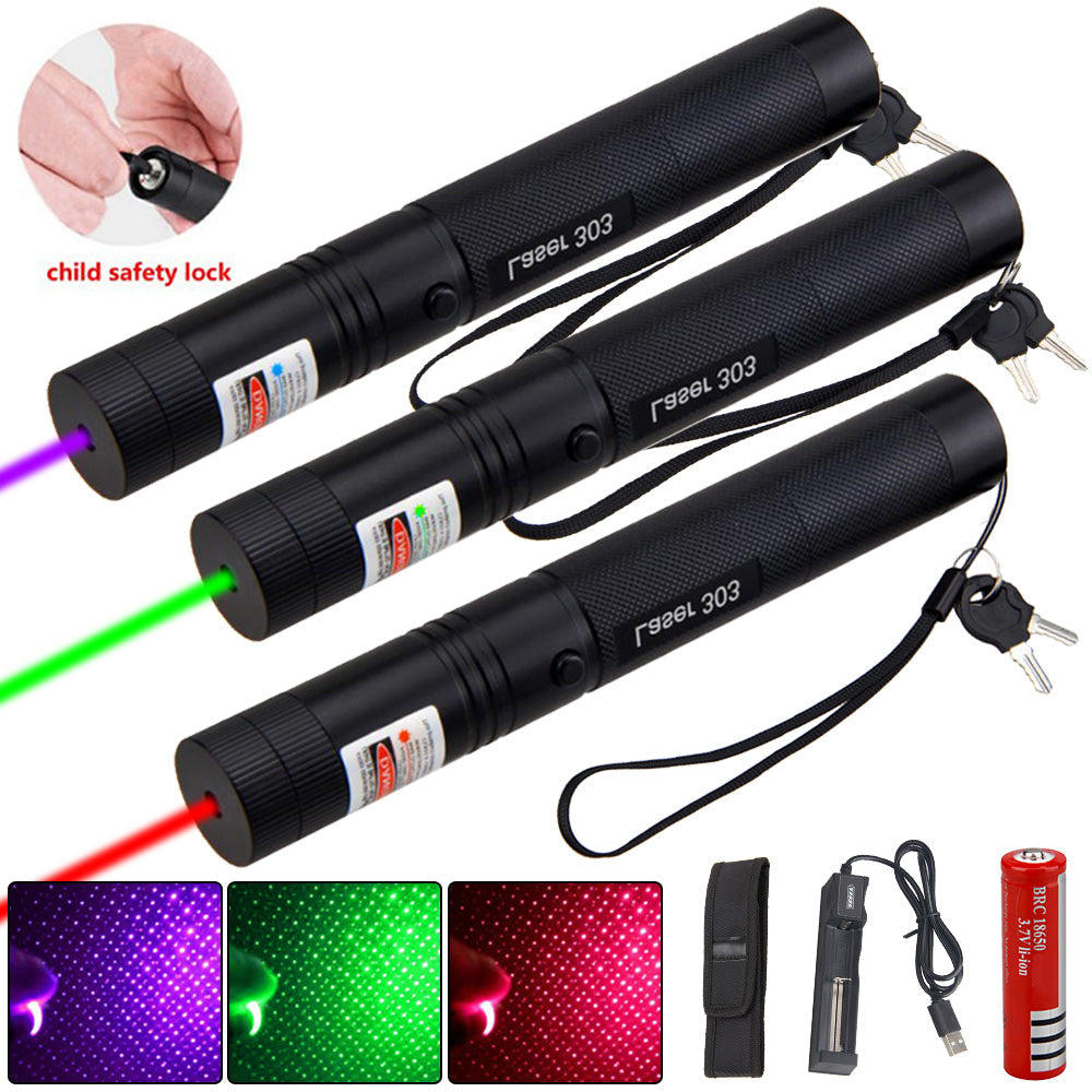 Pointeur laser à longue portée réglable en aluminium