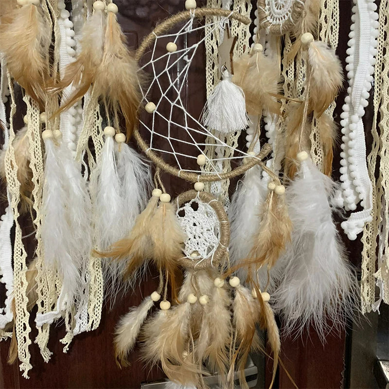 Macrame Feather Boho Wall Hanging
