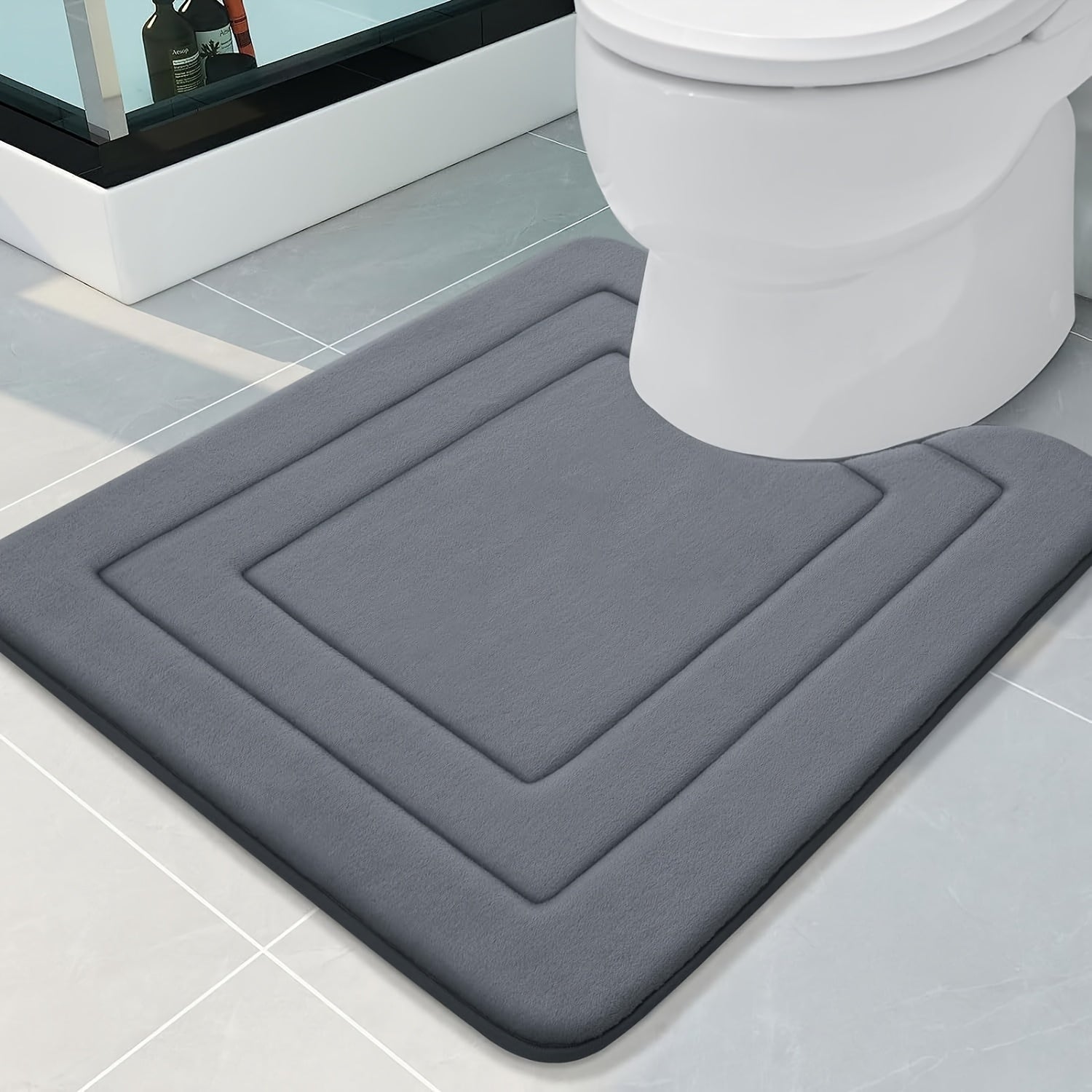 Alfombrilla de baño con acolchado de espuma viscoelástica para mayor comodidad