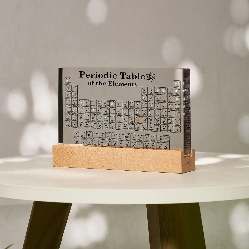Pantalla de luz de tabla periódica acrílica