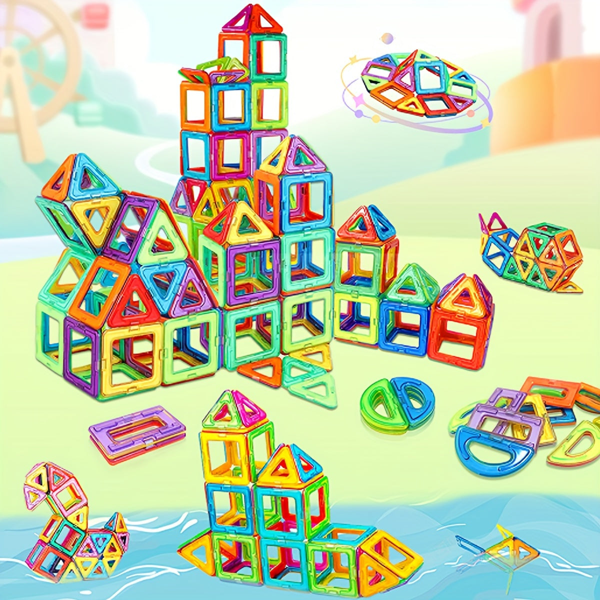 Ensemble de jouets pour enfants en blocs de construction magnétiques