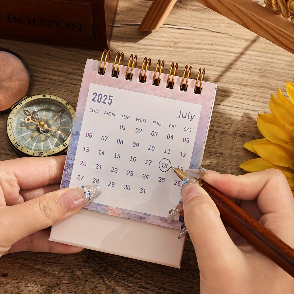 Calendario da scrivania con design artistico classico