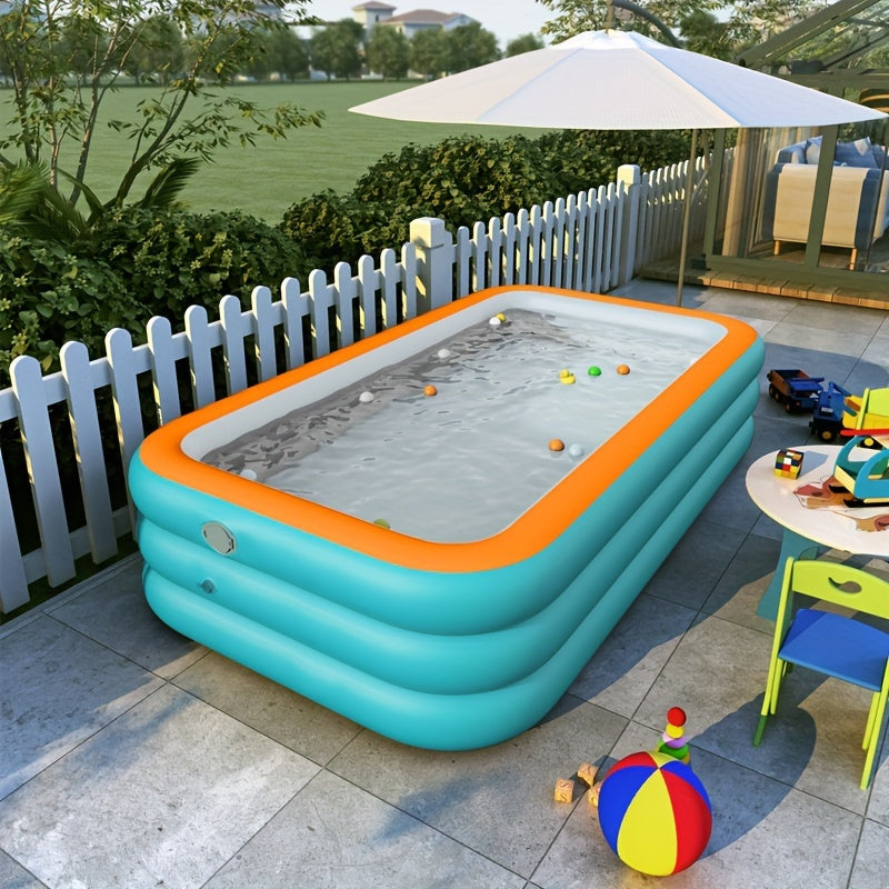 Inflatable Garden Pool PVC Circular Blue