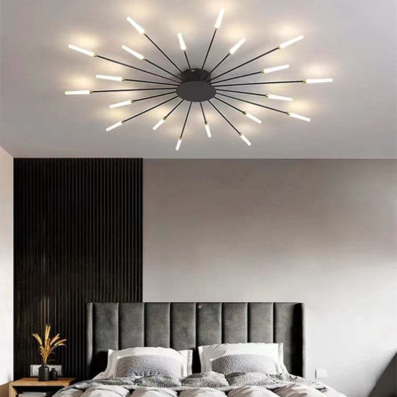 Moderno lampadario a LED in metallo per soffitto