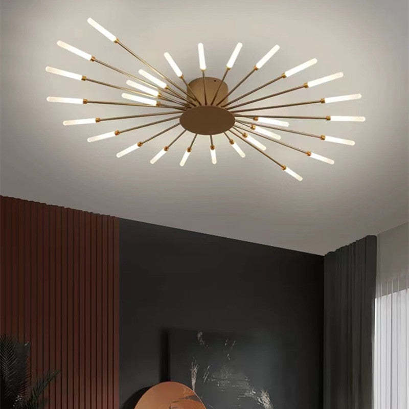 Moderno lampadario a LED in metallo per soffitto
