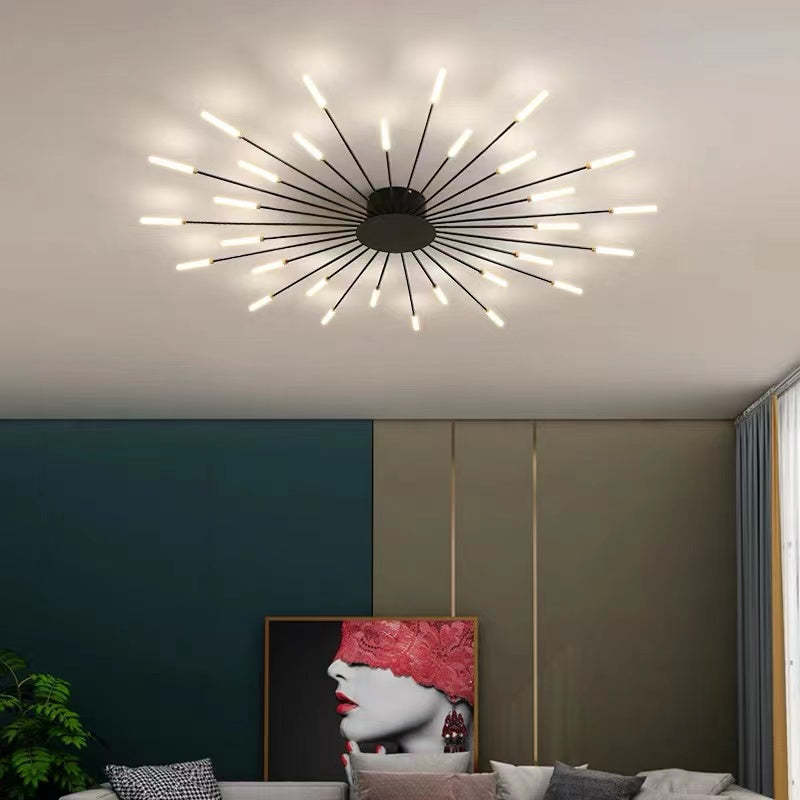 Moderno lampadario a LED in metallo per soffitto
