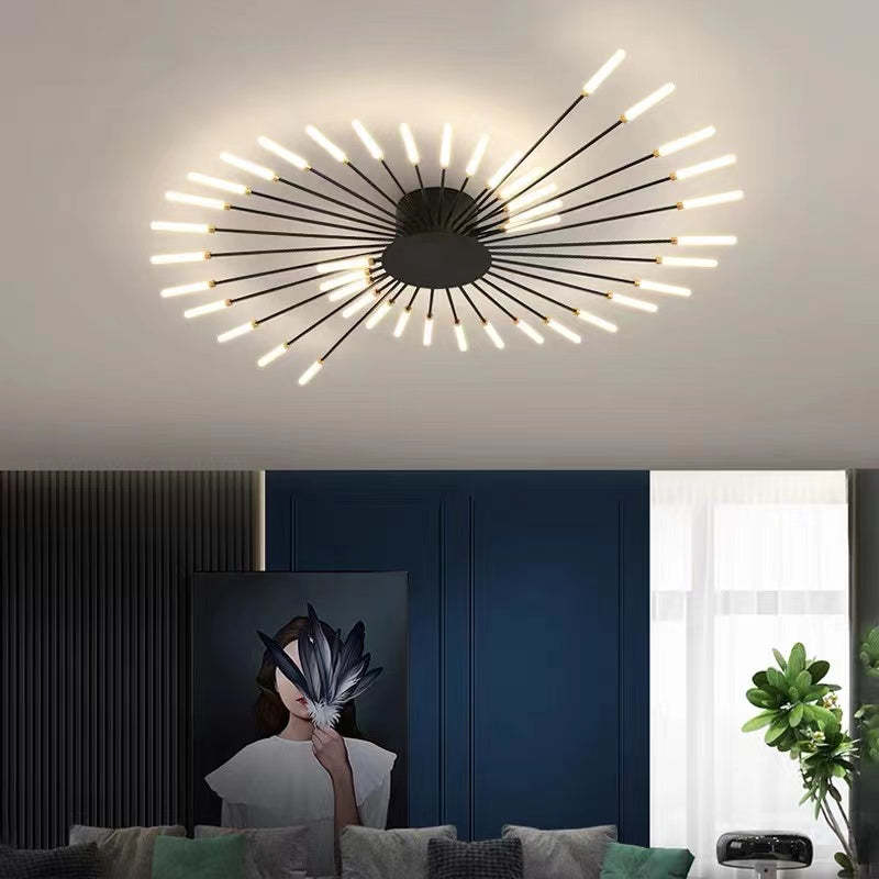 Moderno lampadario a LED in metallo per soffitto