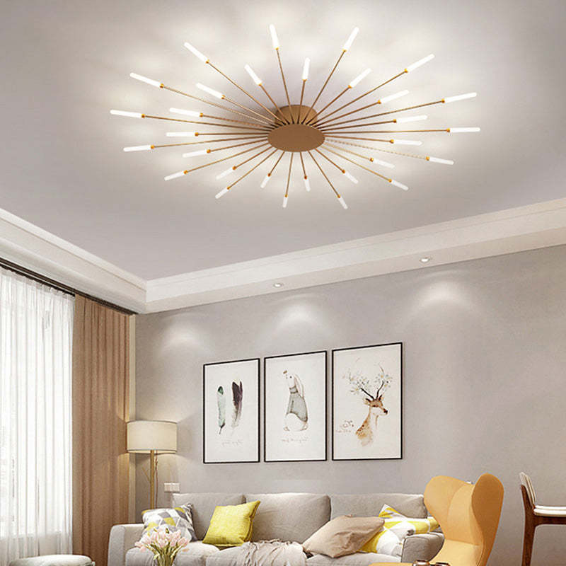 Moderno lampadario a LED in metallo per soffitto