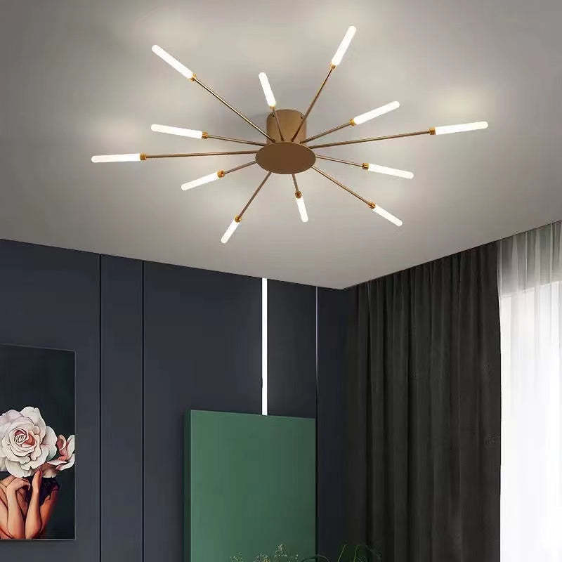 Moderno lampadario a LED in metallo per soffitto
