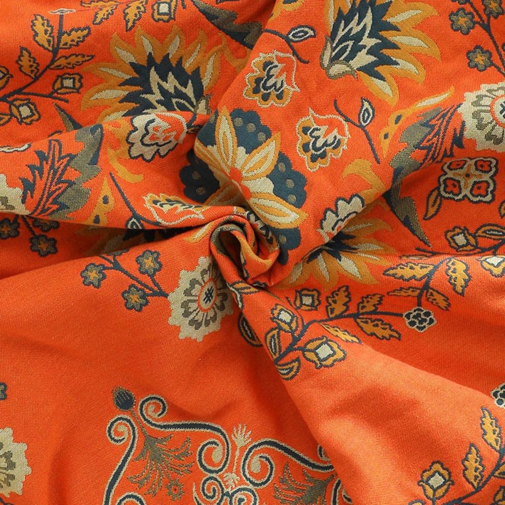 Baumwoll-Wendedecke mit Blumenmuster