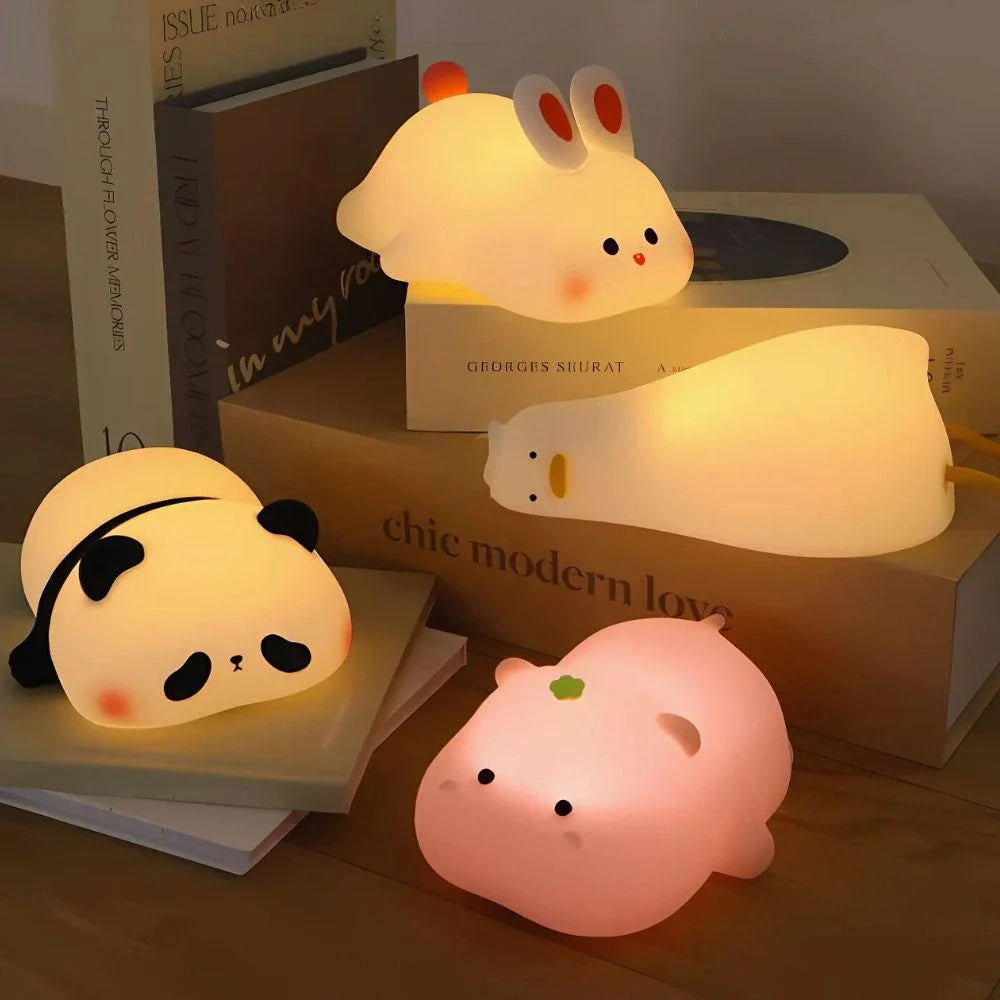 Carino Animale Silicone Luce Notturna