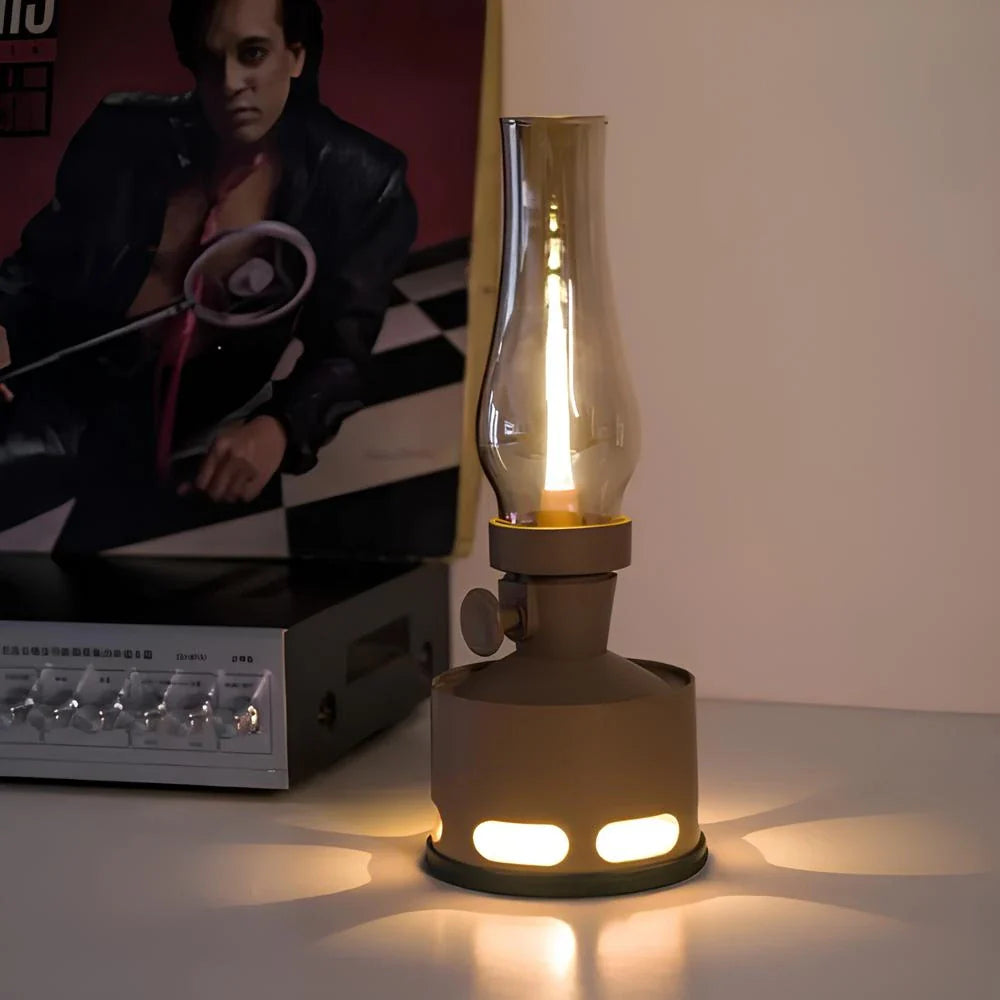 Vintage LED Glass Table Lantern