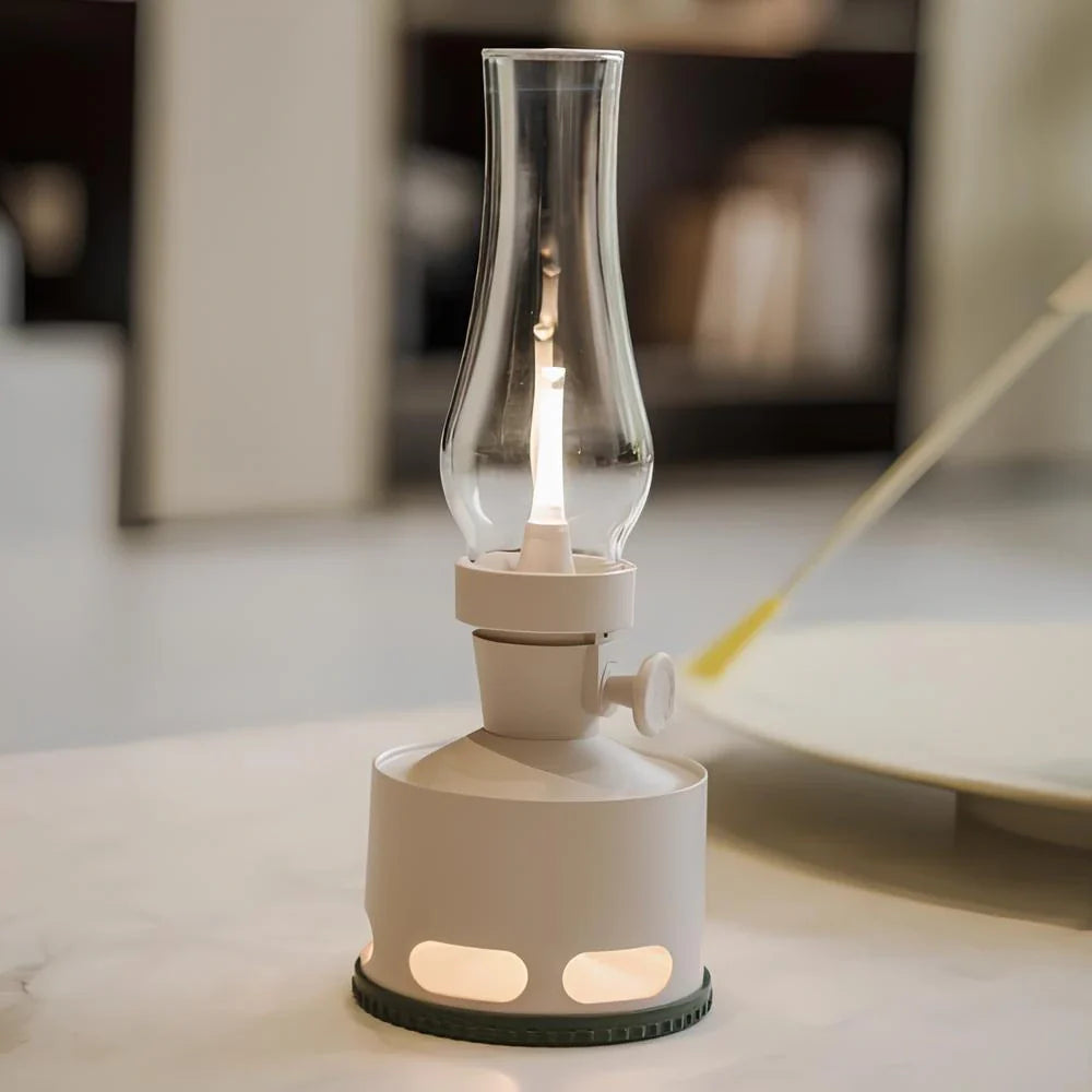 Vintage LED Glass Table Lantern