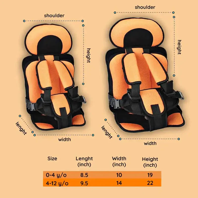 Travel Car Seat Portable Toddler Booster Safety Compact Harness Foldable