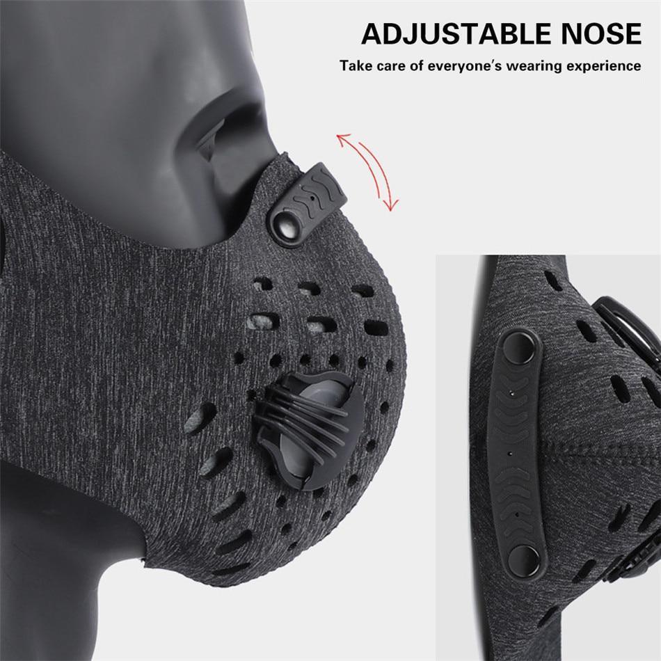 Maschera facciale traspirante in neoprene anti-inquinamento